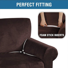 Load image into Gallery viewer, High Quality Velvet Plush Sofa Cover for Living Room Sectional Couch Cover Elastic Case Sofa Slipcover Stretch 1/2/3/4 Seater Velvet Sofa Couch Furniture Protector Soft Anti-Slip High Stretch
