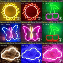 将图片加载到图库查看器，High Quality Wholesale LED Neon Night Light Sign Wall Art Sign Night Lamp Xmas Birthday Gift Wedding Party Wall Hanging Neon Lamp Home Decor
