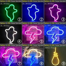将图片加载到图库查看器，High Quality Wholesale LED Neon Night Light Sign Wall Art Sign Night Lamp Xmas Birthday Gift Wedding Party Wall Hanging Neon Lamp Home Decor
