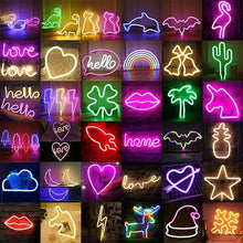 将图片加载到图库查看器，High Quality Wholesale LED Neon Night Light Sign Wall Art Sign Night Lamp Xmas Birthday Gift Wedding Party Wall Hanging Neon Lamp Home Decor
