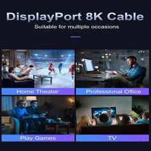 Load image into Gallery viewer, High Speed 32.4Gbps Slim And Flexible 1.4 8K 4K HDR 60Hz DisplayPort Cable Adapter For Video PC Laptop TV Monitor
