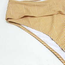 Load image into Gallery viewer, High Waist Belt Bikini Set Stripe Swimsuit Tie Front Women Swimwear Female Beach Wear Swim Bathing Suit Women's Detachable Padded Cutout Push Up Striped Bikini Set Two Piece Swimsuit
