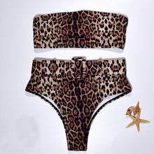 将图片加载到图库查看器，High Waist Bikini Black Swimwear Women Swimsuit High Leg Bikinis Set Women High Waist Bandeau Bikini Set Strapless 2 Piece Bathing Suit Swimsuits Tie Wrap Swimsuits Swimming for Bathing Suit Woman Swimsuits
