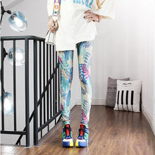 将图片加载到图库查看器，High Waist Leggings Pants Fitness Women Fashion  Printing Leggings Women Fitness Yoga Pants High Waist Push Up Sportswear Elastic Trousers Gym Running Workout Pants Push Up Running Elastic Stripe Dot Bottom Leggings

