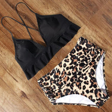 将图片加载到图库查看器，High Waist Swimsuit Bikini Push Up Swimwear Women Bathing Suit Female Bikini Set Leopard Swim Suit Beachwear Women's High Waist Swimsuit 2 Piece Bathing Suits Bikini
