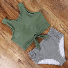 将图片加载到图库查看器，High Waist Swimsuit Bikini Push Up Swimwear Women Bathing Suit Female Bikini Set Leopard Swim Suit Beachwear Women's High Waist Swimsuit 2 Piece Bathing Suits Bikini
