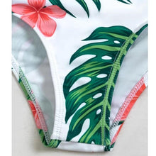 Load image into Gallery viewer, High-Waist Swimwear Set Summer Floral Print Bikini Swimsuit Beachwear Women  Push-Up Bathing Suit Tie Dye 3 Pieces Strings High Cut Bikini Set Bathing Suits

