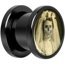 Load image into Gallery viewer, Undead Bride and Groom Halloween Black Anodized Plug Set 00G
