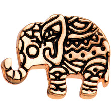 Load image into Gallery viewer, 16G 1/4 Rose Gold Tone Boho Elephant Tragus Cartilage Earring
