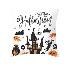 将图片加载到图库查看器，Holiday Pillowcase Pumpkin Cushion Cover Creative Decorative Sofa Party Home Car Pillow Cover Print Pillowcase Fall Decorative Pillows Cotton Linen Material Decoration
