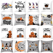 将图片加载到图库查看器，Holiday Pillowcase Pumpkin Cushion Cover Creative Decorative Sofa Party Home Car Pillow Cover Print Pillowcase Fall Decorative Pillows Cotton Linen Material Decoration
