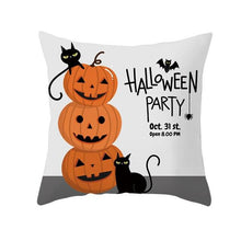 将图片加载到图库查看器，Holiday Pillowcase Pumpkin Cushion Cover Creative Decorative Sofa Party Home Car Pillow Cover Print Pillowcase Fall Decorative Pillows Cotton Linen Material Decoration
