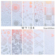 Load image into Gallery viewer, Holographic Nail Foil Transfer Set Sticker Decal Nail Art Foils Designer Marble Nail Decoration Sliders Wraps Manicure  Women Kids Girls Manicure Decoration Nail Art Supplies 3D Self-Adhesive Nail Decals Designer Nail Stickers for Acrylic Nails
