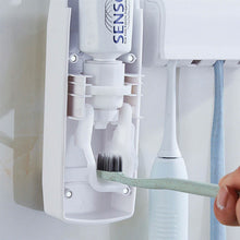 将图片加载到图库查看器，Home Automatic Toothpaste Dispenser + 5 Toothbrush Holder Set
