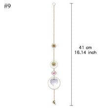 将图片加载到图库查看器，Home Decor Crystal Sun-catchers Window Pendant Hanging Curtain Wind-chimes Light Catcher Star Moon Pendant Rainbow Wind Chime Prisms Wind Chime Hanging Ornaments For Garden Home Christmas Decorations Gift

