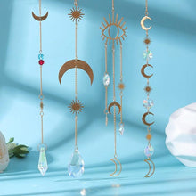将图片加载到图库查看器，Home Decor Crystal Sun-catchers Window Pendant Hanging Curtain Wind-chimes Light Catcher Star Moon Pendant Rainbow Wind Chime Prisms Wind Chime Hanging Ornaments For Garden Home Christmas Decorations Gift
