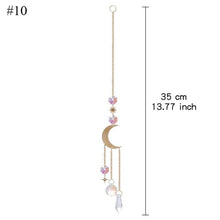 将图片加载到图库查看器，Home Decor Crystal Sun-catchers Window Pendant Hanging Curtain Wind-chimes Light Catcher Star Moon Pendant Rainbow Wind Chime Prisms Wind Chime Hanging Ornaments For Garden Home Christmas Decorations Gift
