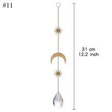将图片加载到图库查看器，Home Decor Crystal Sun-catchers Window Pendant Hanging Curtain Wind-chimes Light Catcher Star Moon Pendant Rainbow Wind Chime Prisms Wind Chime Hanging Ornaments For Garden Home Christmas Decorations Gift
