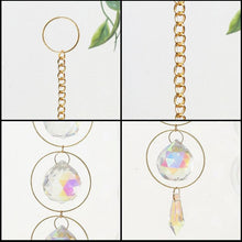 将图片加载到图库查看器，Home Decor Crystal Sun-catchers Window Pendant Hanging Curtain Wind-chimes Light Catcher Star Moon Pendant Rainbow Wind Chime Prisms Wind Chime Hanging Ornaments For Garden Home Christmas Decorations Gift
