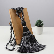 将图片加载到图库查看器，Home Decoration Polyester Tassel Tiebacks Curtain Holder Handmade Tassel Curtain Rope Holdback Window Drape Hanging Ball Tassels Curtains Buckle Sling Binding Lantern Tiebacks Handcrafted Braided Curtain Holdbacks Window Home Decor 55-90cm
