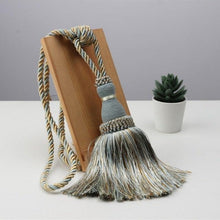 将图片加载到图库查看器，Home Decoration Polyester Tassel Tiebacks Curtain Holder Handmade Tassel Curtain Rope Holdback Window Drape Hanging Ball Tassels Curtains Buckle Sling Binding Lantern Tiebacks Handcrafted Braided Curtain Holdbacks Window Home Decor 55-90cm
