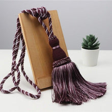 将图片加载到图库查看器，Home Decoration Polyester Tassel Tiebacks Curtain Holder Handmade Tassel Curtain Rope Holdback Window Drape Hanging Ball Tassels Curtains Buckle Sling Binding Lantern Tiebacks Handcrafted Braided Curtain Holdbacks Window Home Decor 55-90cm
