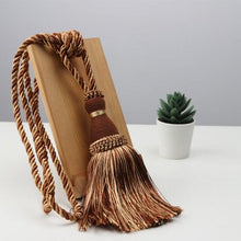将图片加载到图库查看器，Home Decoration Polyester Tassel Tiebacks Curtain Holder Handmade Tassel Curtain Rope Holdback Window Drape Hanging Ball Tassels Curtains Buckle Sling Binding Lantern Tiebacks Handcrafted Braided Curtain Holdbacks Window Home Decor 55-90cm
