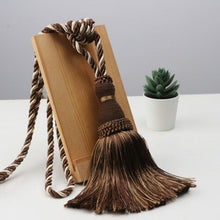 将图片加载到图库查看器，Home Decoration Polyester Tassel Tiebacks Curtain Holder Handmade Tassel Curtain Rope Holdback Window Drape Hanging Ball Tassels Curtains Buckle Sling Binding Lantern Tiebacks Handcrafted Braided Curtain Holdbacks Window Home Decor 55-90cm
