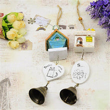 Load image into Gallery viewer, Home Garden Ornaments Bird House cage House Bamboo Outdoor Wooden Wind Chimes Painted Design With Birdhouse Crown Home Ornament Wind Chimes

