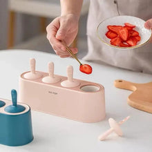 Load image into Gallery viewer, Home Ice Cream Mold Popsicle Tool Silicone 4-hole Popsicle Box Children Dessert Ice Cream Maker Kitchen Tools Diy Ice Cream
