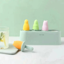 Load image into Gallery viewer, Home Ice Cream Mold Popsicle Tool Silicone 4-hole Popsicle Box Children Dessert Ice Cream Maker Kitchen Tools Diy Ice Cream
