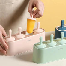 Load image into Gallery viewer, Home Ice Cream Mold Popsicle Tool Silicone 4-hole Popsicle Box Children Dessert Ice Cream Maker Kitchen Tools Diy Ice Cream
