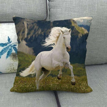 Load image into Gallery viewer, Horse Print Throw Pillow Covers Decorative Pillowcase Square Cushion Covers For Home Sofa Bedroom Livingroom Throw Pillow Covers Horse Herd Run in Desert Sand Storm Against Dramatic Sky Decor Linen Pillow Cases 45X45CM
