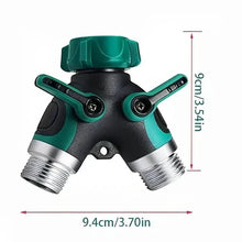 Load image into Gallery viewer, Hose Splitter 2 Way 3/4" Faucet Y Connector with Shut-off Valve
