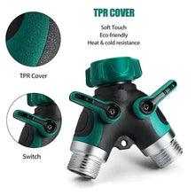 Load image into Gallery viewer, Hose Splitter 2 Way 3/4" Faucet Y Connector with Shut-off Valve
