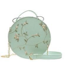 Load image into Gallery viewer, Hot Looking Sweet Lace Round Handbags High Quality PU Leather Small Fresh Flower Chain Shoulder Crossbody Bags For Women
