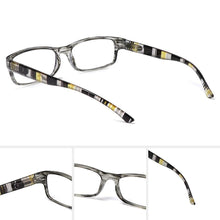 Load image into Gallery viewer, Hot Unisex Reading Glasses Print Glasses Frame Presbyopic Lens Retro Magnifier Diopter Eyeglasses Eyewear Vision Care And Spring Hinge Comfort Readers Plastic Sun Readers
