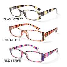 Load image into Gallery viewer, Hot Unisex Reading Glasses Print Glasses Frame Presbyopic Lens Retro Magnifier Diopter Eyeglasses Eyewear Vision Care And Spring Hinge Comfort Readers Plastic Sun Readers
