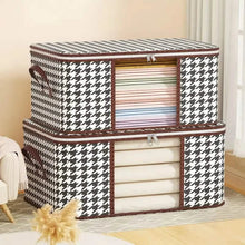 Load image into Gallery viewer, Houndstooth Large Storage Bag
