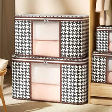 Load image into Gallery viewer, Houndstooth Large Storage Bag
