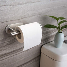 将图片加载到图库查看器，Household Toilet Roll Holder Self Adhesive Toilet Paper Holder For Bathroom Stick On Wall Stainless Steel Toilet Paper  Racks Toilet Paper Holder Self Adhesive Bathroom Paper Towel Roll Holder Wall Mount
