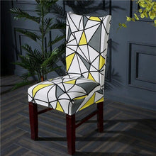 Load image into Gallery viewer, Housmife Printed Stretch Chair Cover Big Elastic Seat Chair Covers Slipcovers Restaurant Banquet Home Dining Party Decoration Stretch Spandex Removable Washable Anti-dust Seat Slipcover  Protector for Hotel Office Ceremony Banquet
