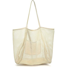 Load image into Gallery viewer, HOXIS Mesh Beach Tote Women's Shoulder Bag
