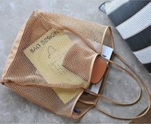 Load image into Gallery viewer, HOXIS Mesh Beach Tote Women's Shoulder Bag
