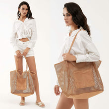 Load image into Gallery viewer, HOXIS Mesh Beach Tote Women's Shoulder Bag
