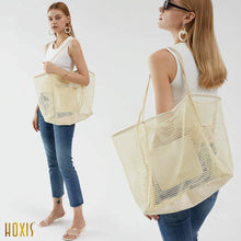 Load image into Gallery viewer, HOXIS Mesh Beach Tote Women's Shoulder Bag
