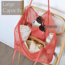Load image into Gallery viewer, HOXIS Mesh Beach Tote Women's Shoulder Bag
