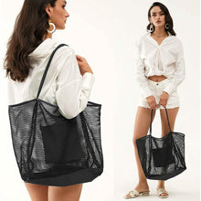 Load image into Gallery viewer, HOXIS Mesh Beach Tote Women's Shoulder Bag
