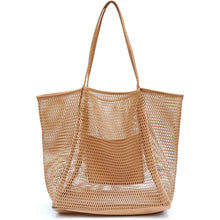Load image into Gallery viewer, HOXIS Mesh Beach Tote Women's Shoulder Bag
