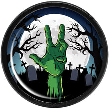 将图片加载到图库查看器，Cemetery Zombie Hand Halloween Black Anodized Plug Set 1/2
